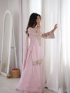 Tew Frendy Silk With Mirror Work Designer Plazzo Suits Suppliers In India
